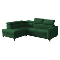 ECKSOFA Milano 2RRLXP, Seite: Links LXP+R+2R - Grün, Holz/Textil (249/195cm) - MIRJAN24