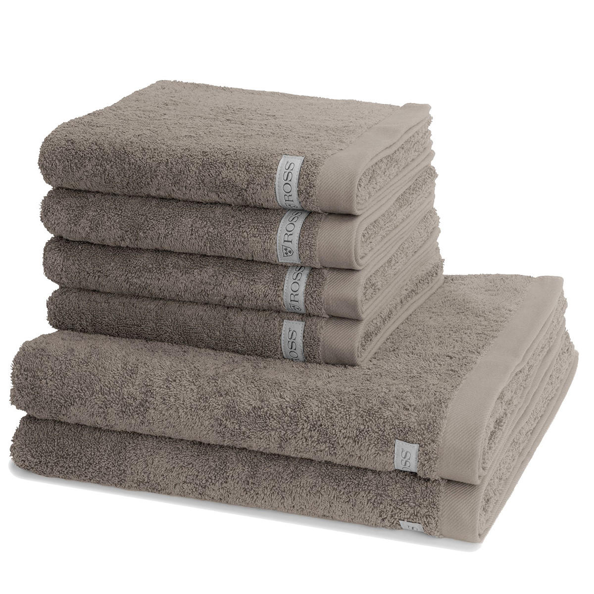 FROTTIERSET Sinfonie 6-teilig - Taupe, Textil (50/100cm) - Ross