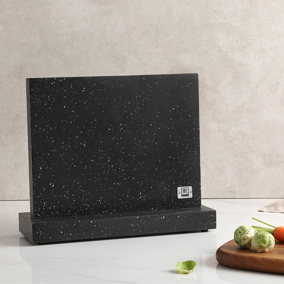 MAGNET-MESSERBLOCK - Schwarz, Holz (30/10.5/25cm) - Zayiko