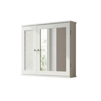 WANDSCHRANK ADOUR, MDF, mit Stauraum, Weiß, 60 x 15 x 50 cm - Weiß, Holzwerkstoff/Metall (60/50/15cm) - KADIMA DESIGN