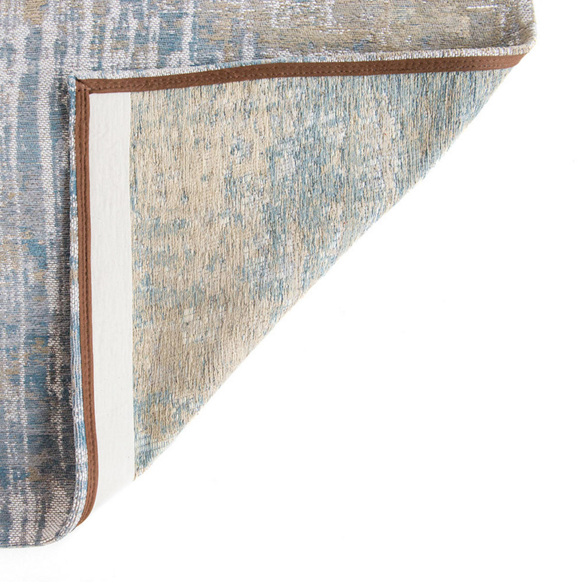 TEPPICH Long Island Blue Atlantic Streaks 80/250 cm - Blau, Kunststoff/Textil (80/250cm) - Louis De Poortere