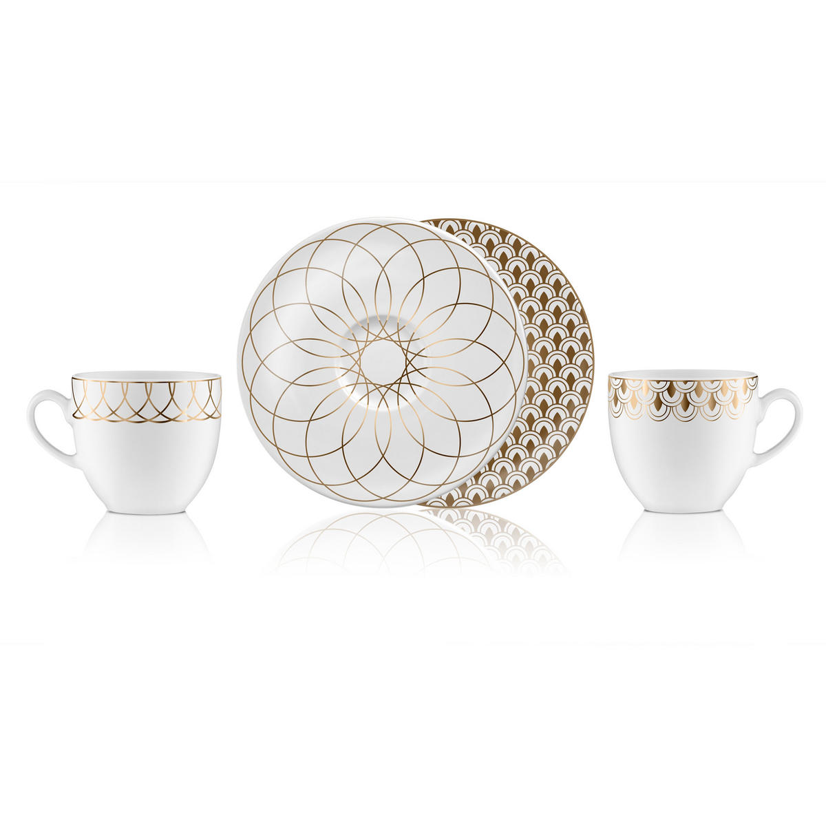 KÜNSTLERTASSE First Gold 2er Set, Porzellan, Gold - Goldfarben, Keramik (0.15L) - Goebel
