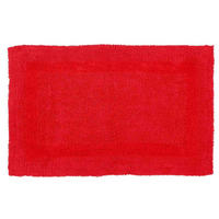 BADEMATTE 50/80 cm, 100% Baumwolle, wendbar - Rot, Textil (50/80cm) - Homescapes