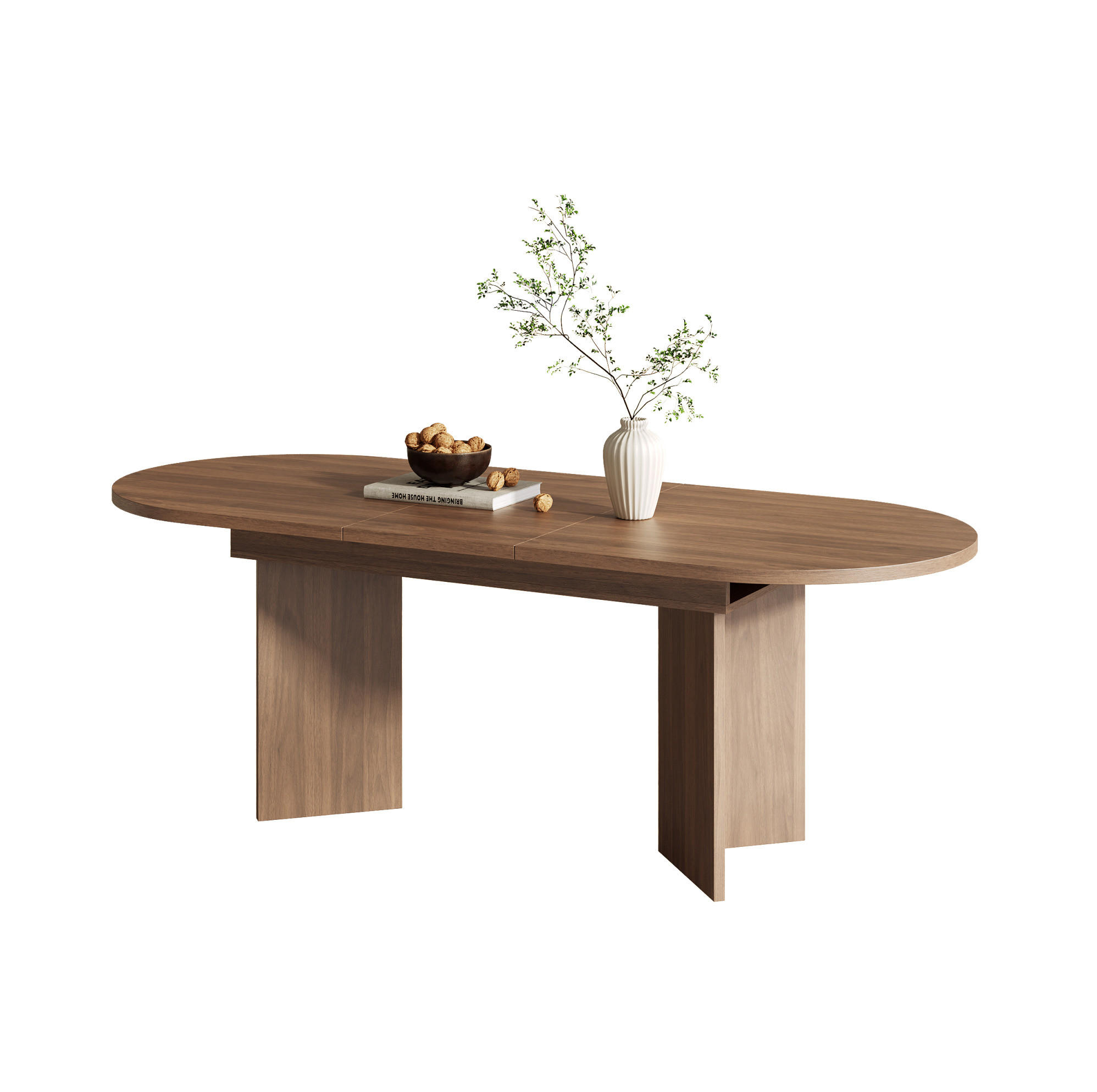 STOL za blagovaonicu 140/180/90 cm, MDF, orah, na razvlačenje - boje oraha, drvni materijal (180/90/75cm) - BEAOK