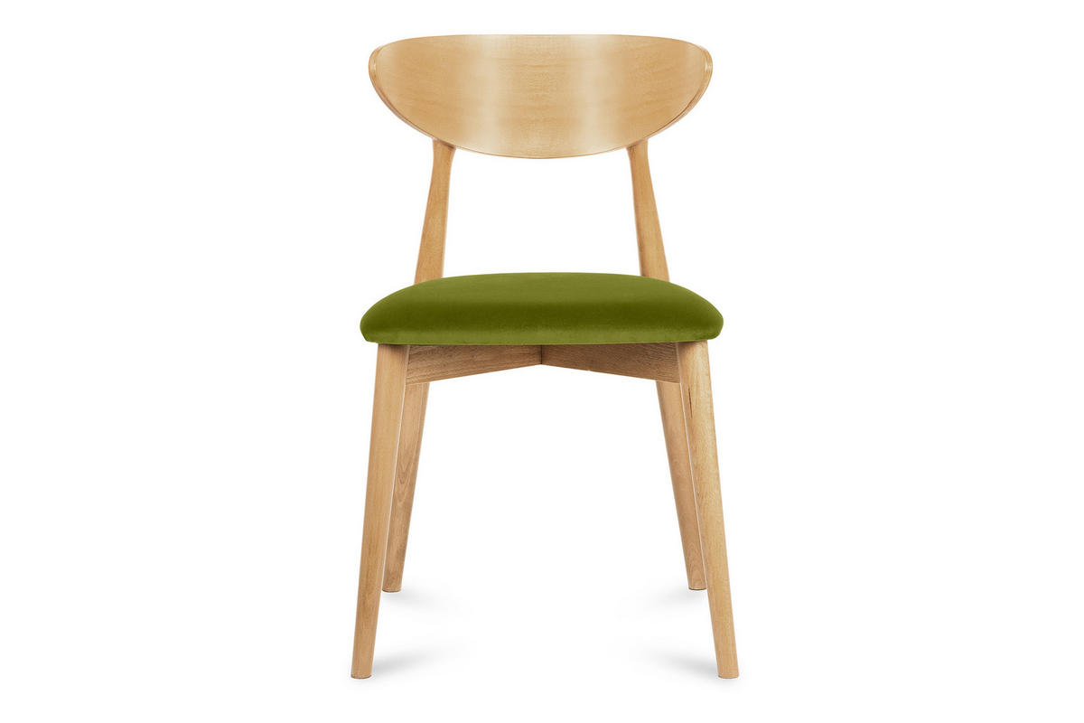 ESSZIMMERSTÜHLE RABI (2er-Set), oliv / Eiche hell - Eichefarben/Olivgrün, Holz/Buchenholz (47/79/45cm) - KONSIMO®