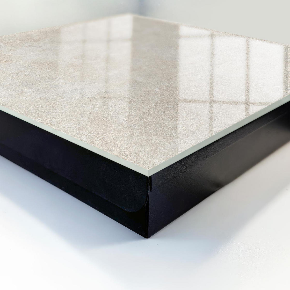 SCHLÜSSELBOX Schwarz 30x30 cm- Türöffnung nach rechts - Zarter Sandstein - Beige, Metall (30/30/5cm) - TULUP