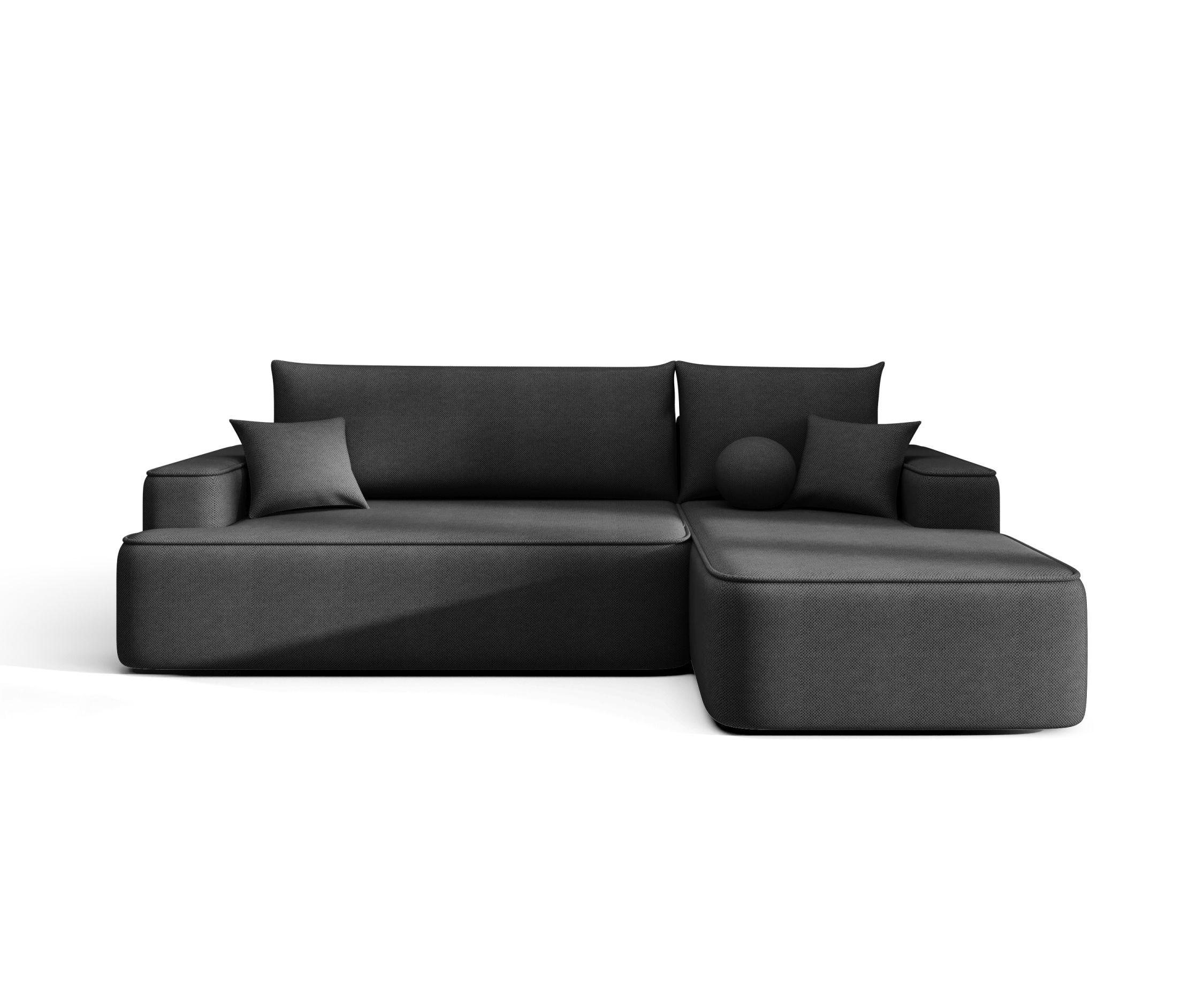 ECKSOFA mit Schlaffunktion FIGO Curio 97 Rechts - Dunkelgrau, Textil (250/150cm) - Bedante
