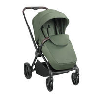 KOMBIKINDERWAGEN Kara 2 in 1 dunkelgrün Babywanne, Sportsitz, Wickeltasche, Federung - Grün, Metall (79/61/105cm) - Kikka boo