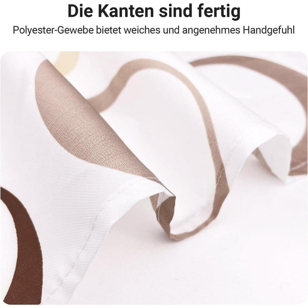 DUSCHVORHANG 120x200cm Kamelfarbe Kreis Wasserabweisend Waschbar Polyester - Multicolor, Textil (120/200cm)