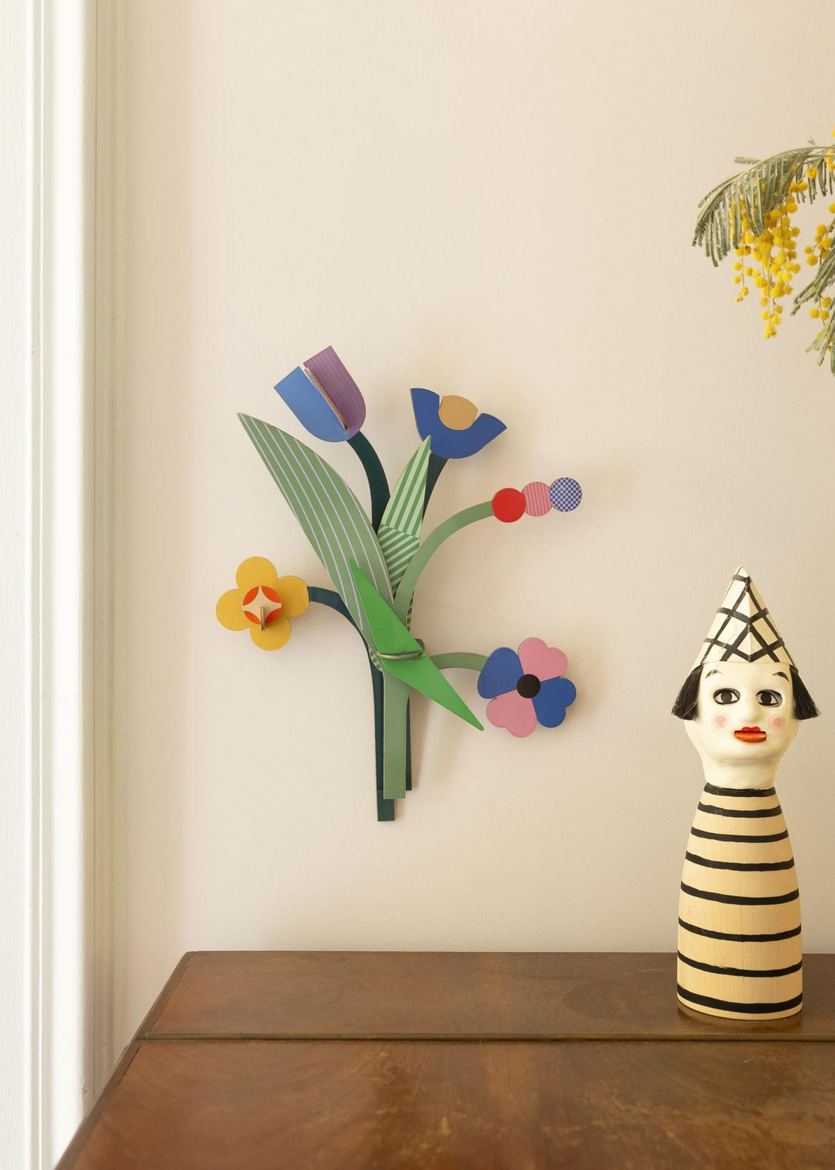 WANDSKULPTUR Bunt 5/31 cm - Multicolor, Wellpappe (5/31/24cm) - Studio Roof