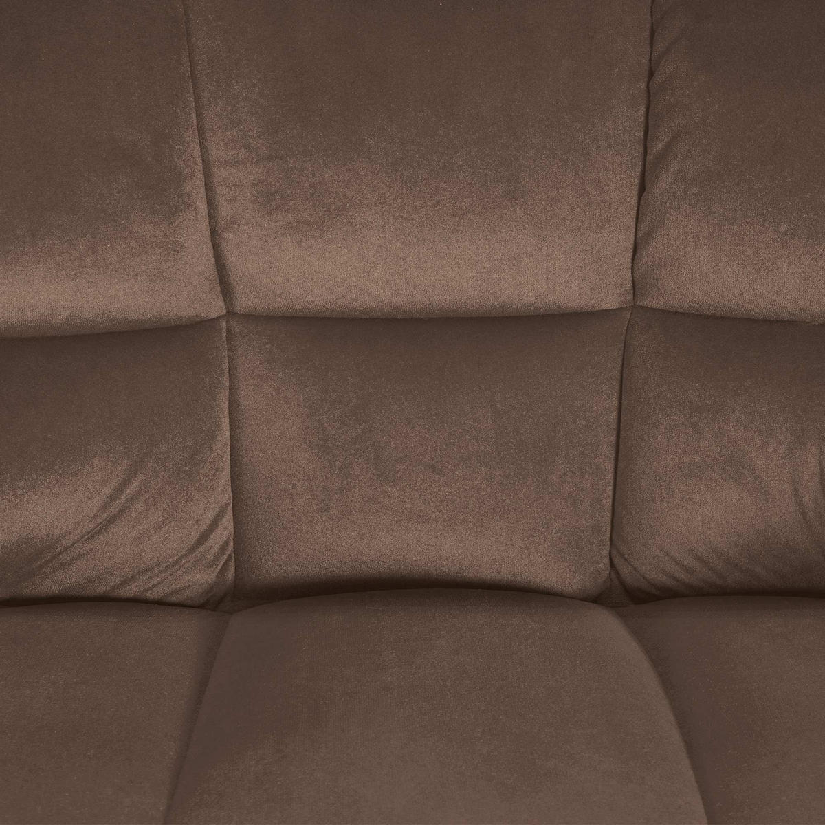 BARHOCKER 2er Set Samt Braun - Edelstahlfarben/Braun, Textil/Metall (64/88/45cm) - CLP