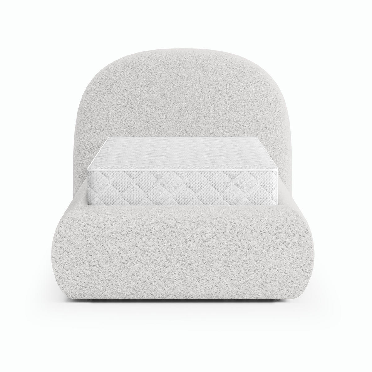 POLSTERBETT Motti 90x200, Einzelbett mit Bettkasten und Taschenfedernmatratze 20 cm, Creme - Creme, Holzwerkstoff (90/200cm) - Beautysofa