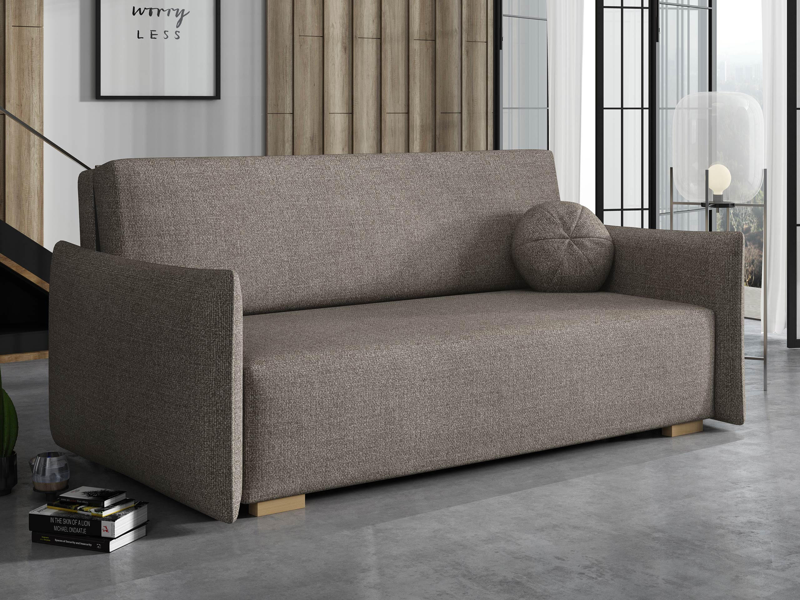 SCHLAFSOFA Viva Glov IV - Hellbraun/Naturfarben, Holz/Textil (174/85/98cm) - MIRJAN24