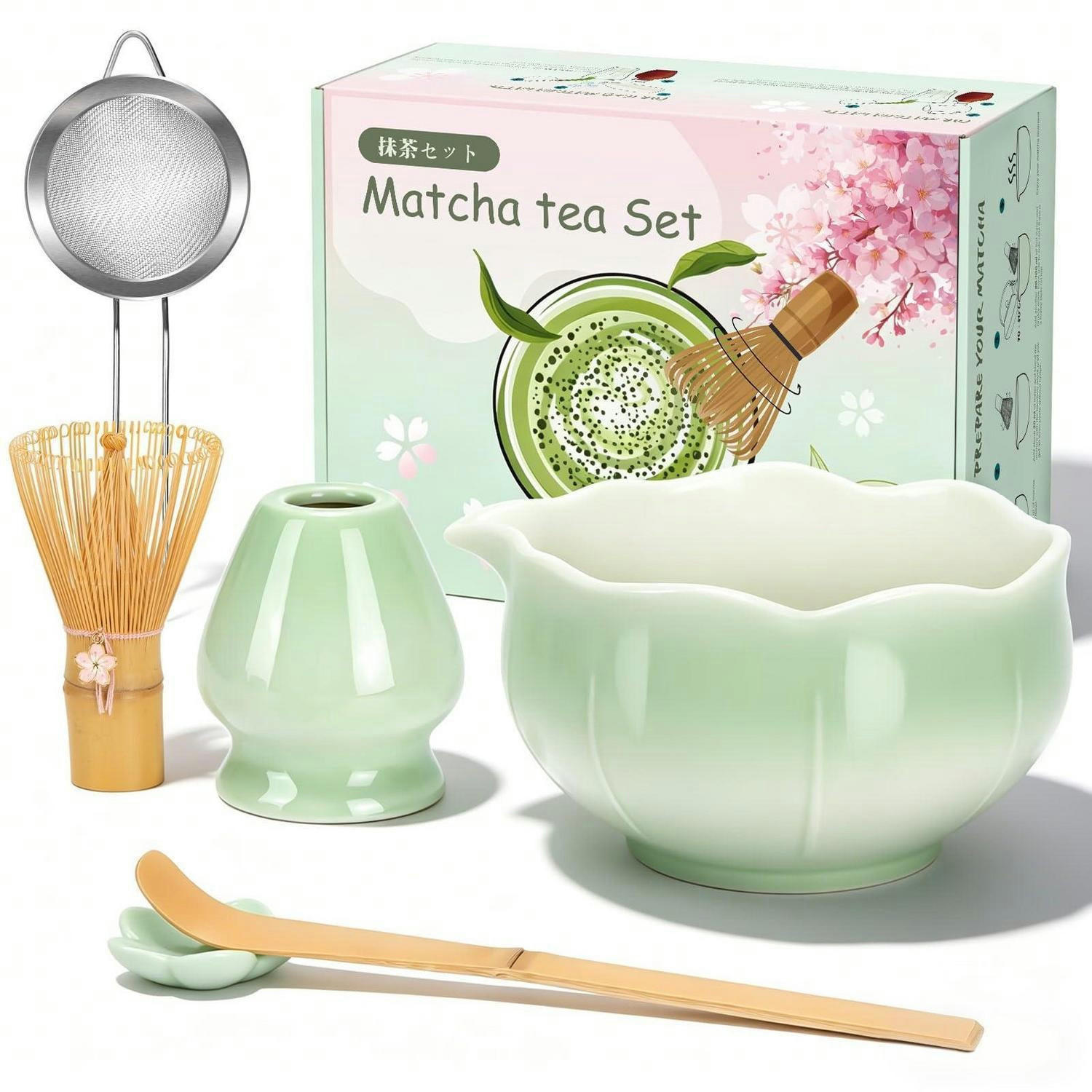 MATCHA Besen Set 6-teiliges Set Grün - Grün, Keramik (13.5/19.4/13.5cm)