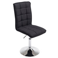 ESSZIMMERSTUHL Peko-Two Stoff, Gestell Metall in Chromoptik Schwarz - Chromfarben/Schwarz, Textil/Metall (43/104/56cm) - TPFLiving