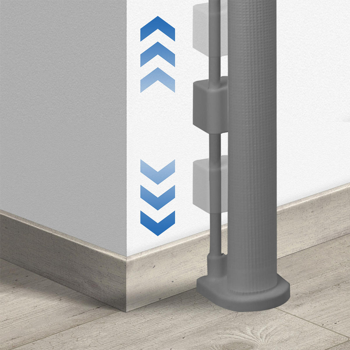 TÜRSCHUTZGITTER - Grau, Kunststoff/Metall (300/1cm) - Relaxdays