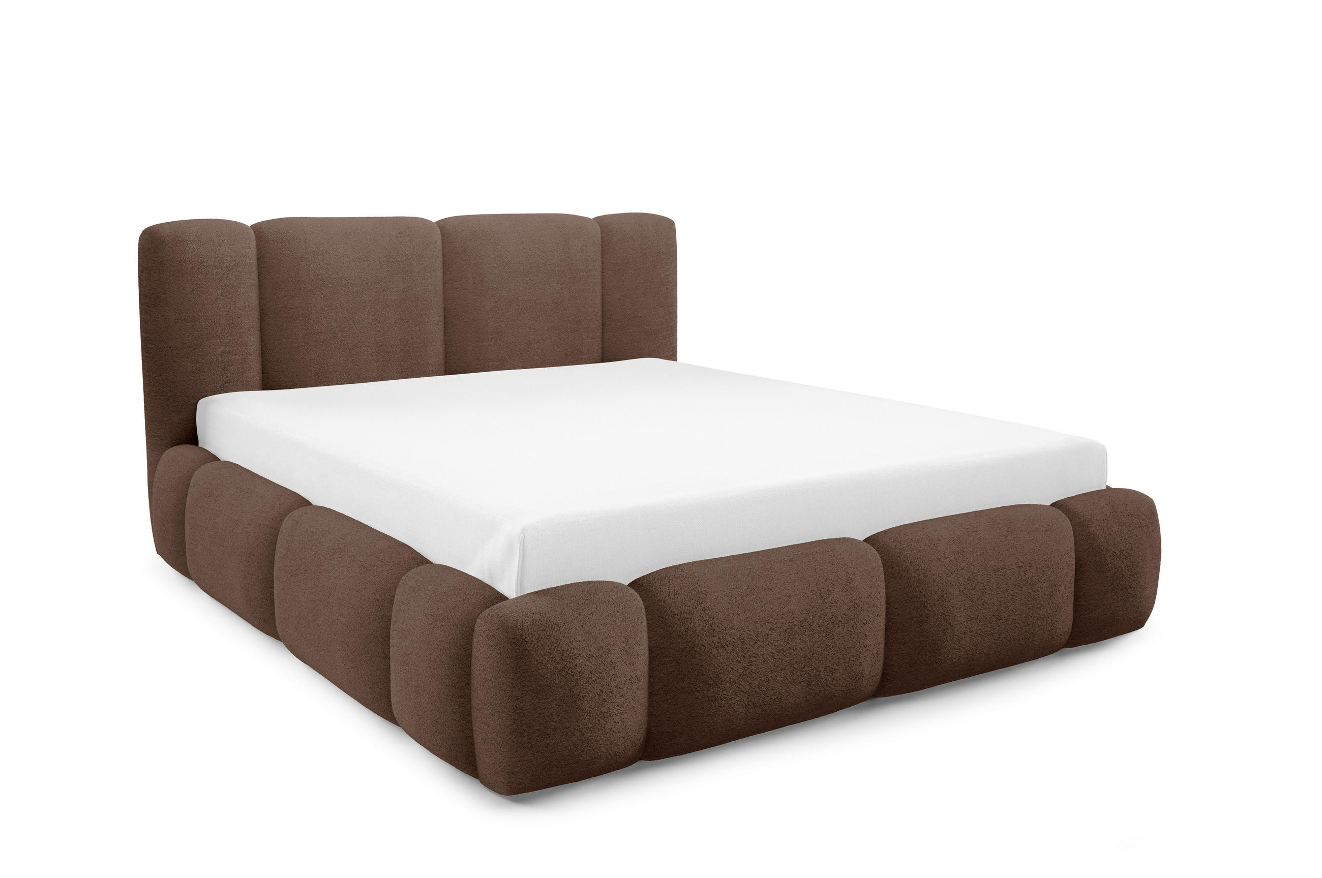 POLSTERBETT BLANCO mit Bettkasten, Bett 120x200, Doppelbett mit Stauraum und Lattenrost, ohne Matratze, Schlafzimmer - Braun - Braun, Holz/Textil (120/200cm) - Furnistar