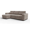 ECKSOFA OLI 4-Sitzer links, taupe - Taupe, Holz/Textil (295/172cm) - Courtois Laville