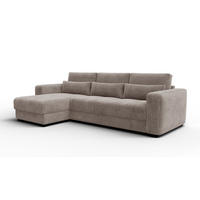 ECKSOFA OLI 4-Sitzer links, taupe - Taupe, Holz/Textil (295/172cm) - Courtois Laville