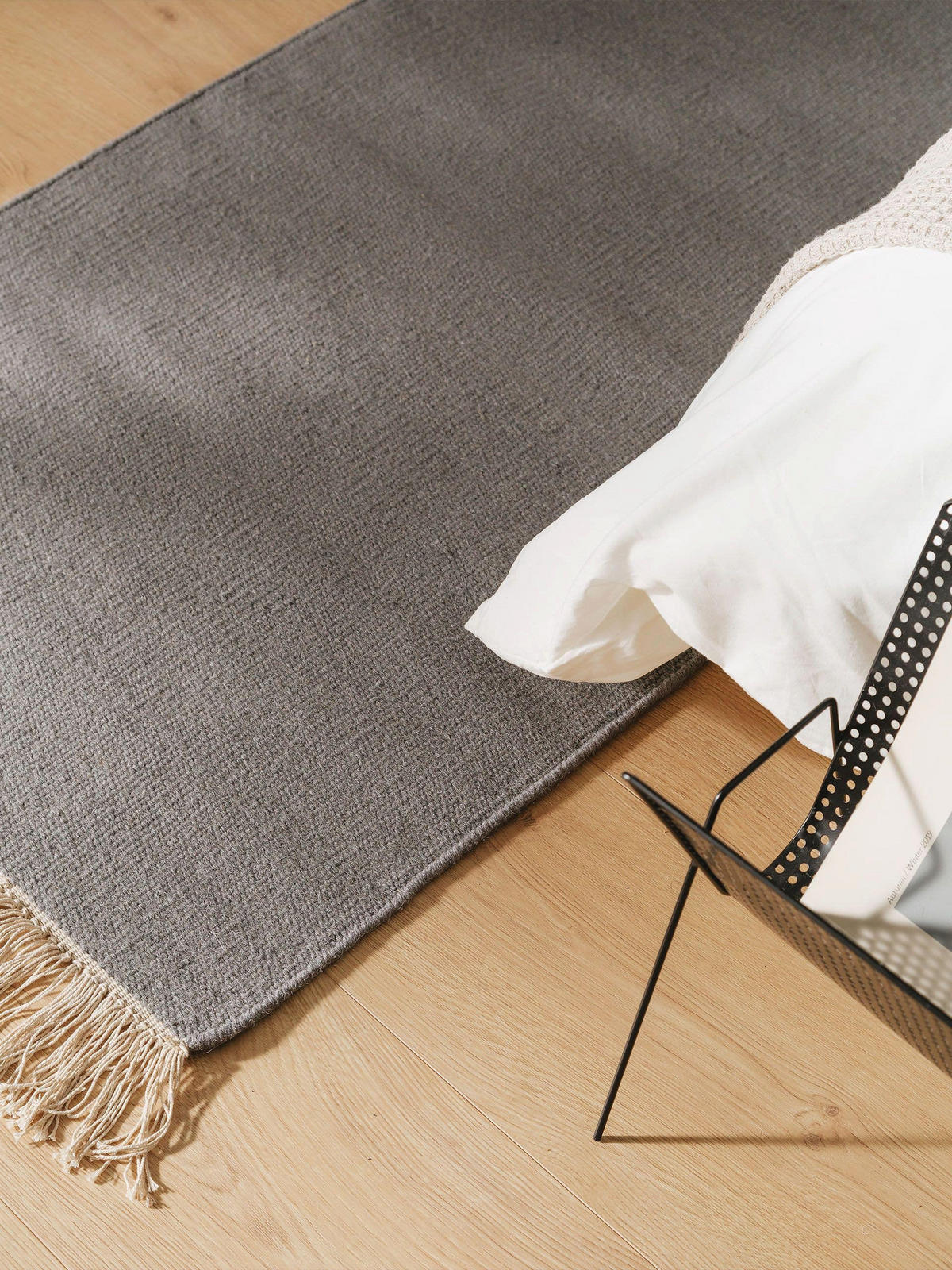 TEPPICH Liv Grau 80x250 cm - Grau, Textil (80/250cm) - benuta Pop
