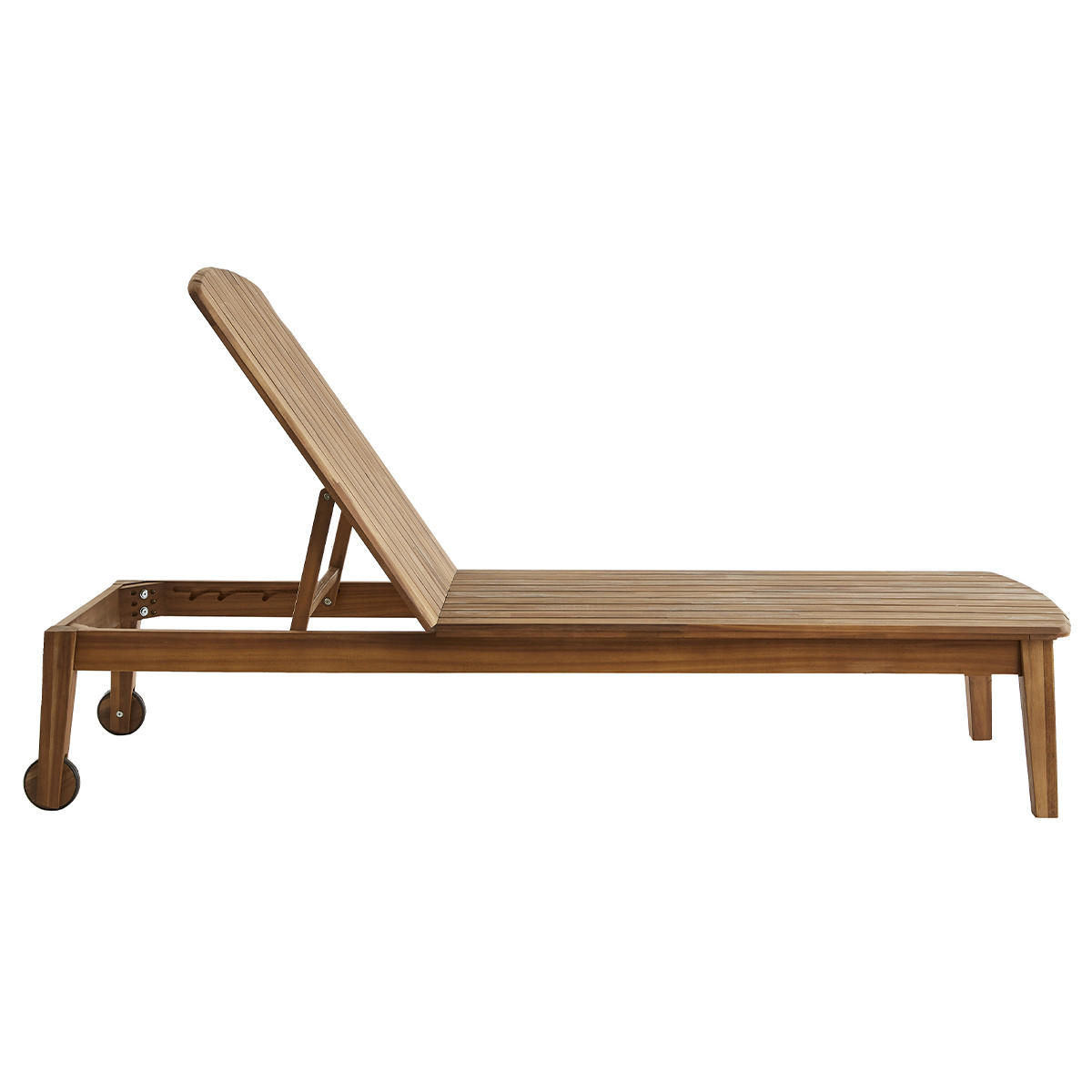 SONNENLIEGE Massives Akazienholz CANOPEE - Naturfarben, Holz (70/100/195cm) - Miliboo