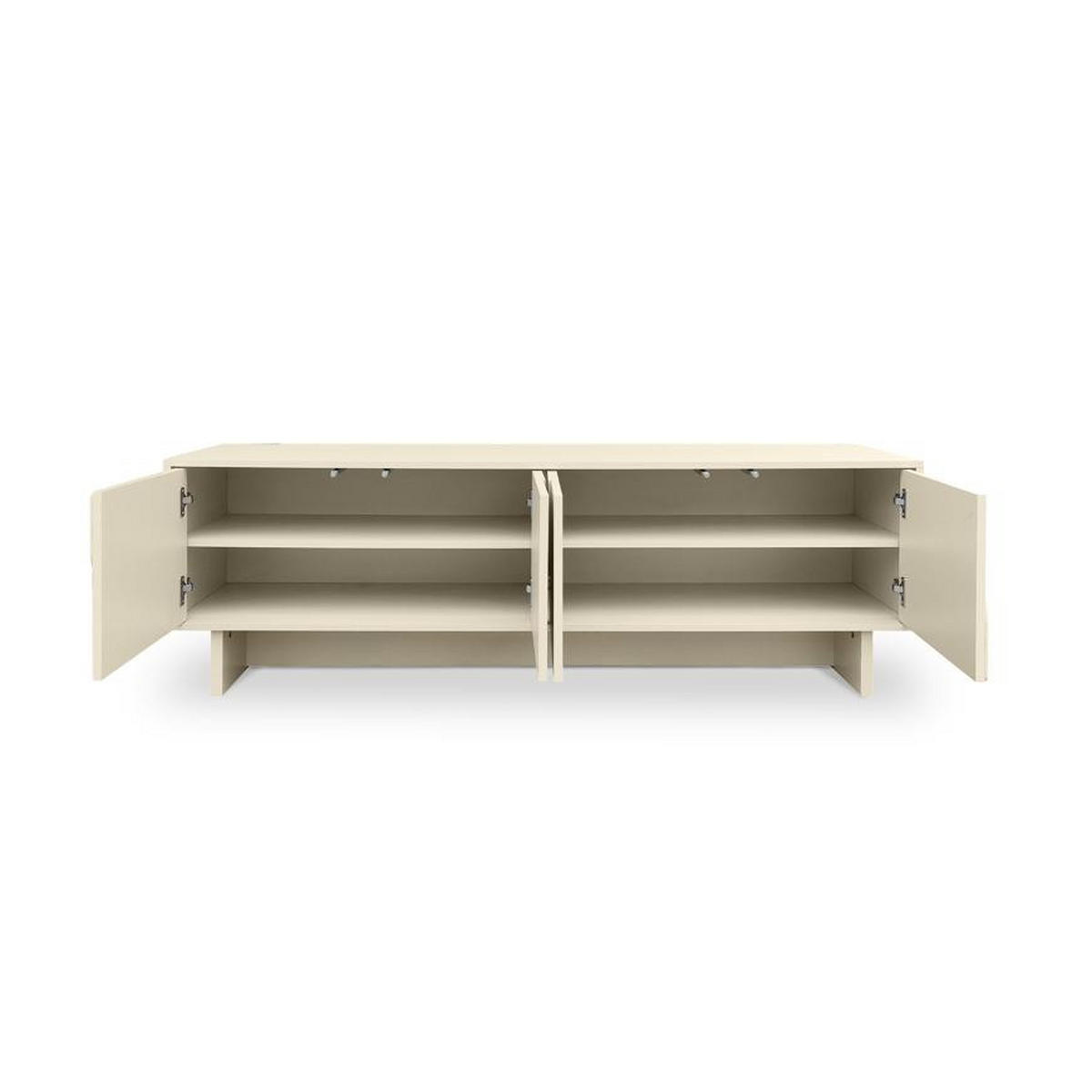 TV-SCHRANK FLORA beige, 160 cm, 4 Türen, Melamin-Oberfläche - Beige, Holzwerkstoff (160/52/40cm) - Sicaan