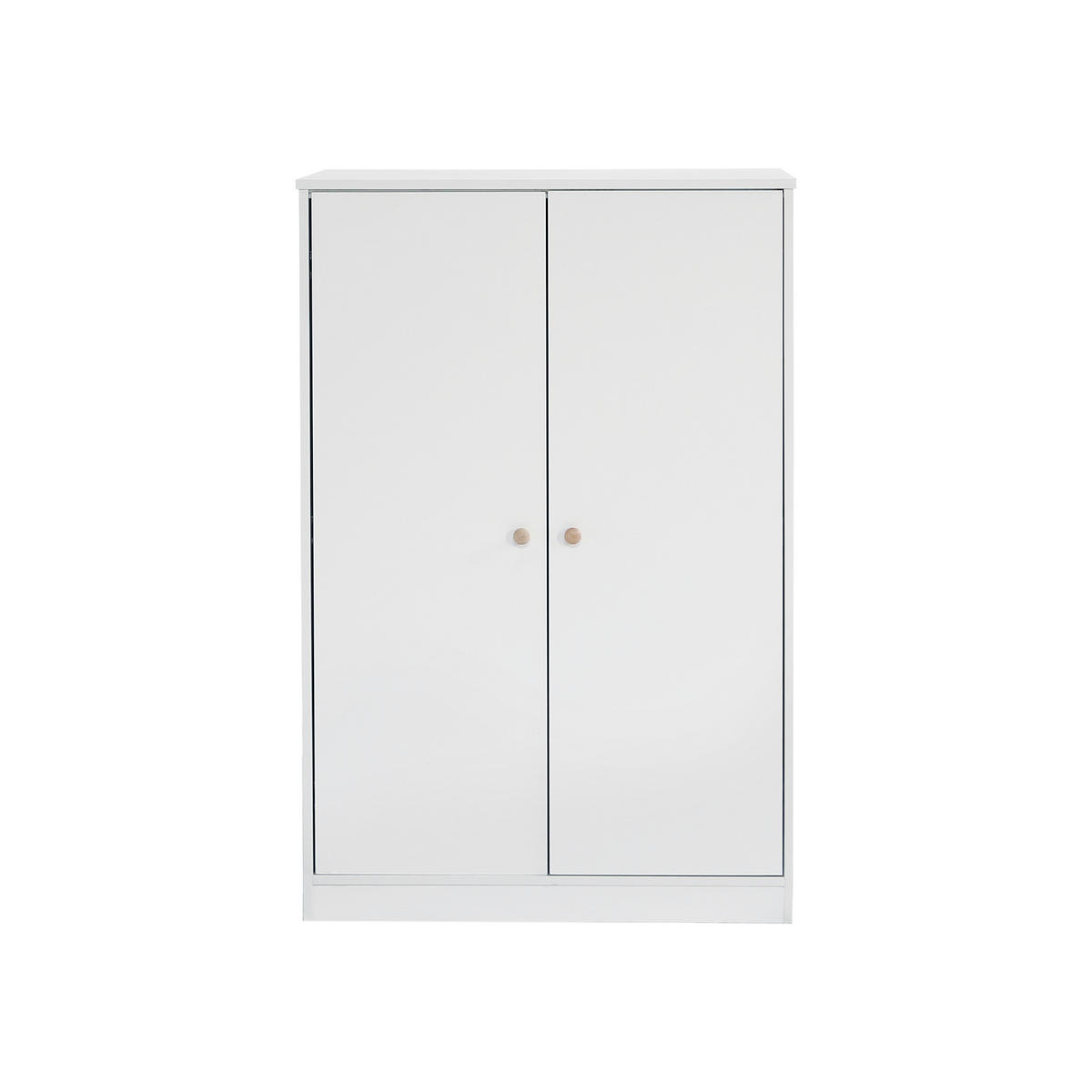 KLEIDERSCHRANK 2-türig 80/50/120 cm in Weiß mit Kleiderstange - Weiß, Holz (80/120/50cm) - BEAOK