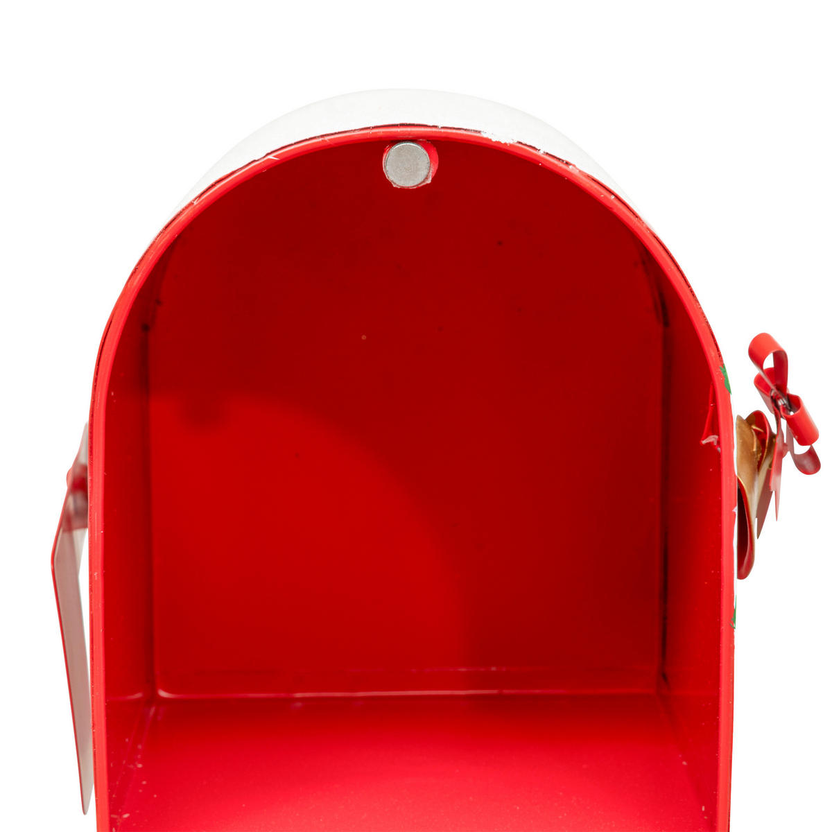 BRIEFKASTEN Metall Weihnachtsmann 32 cm auf Ständer - Rot, Metall (13/32.5/17cm) - Atmosphera Createur d´interieur