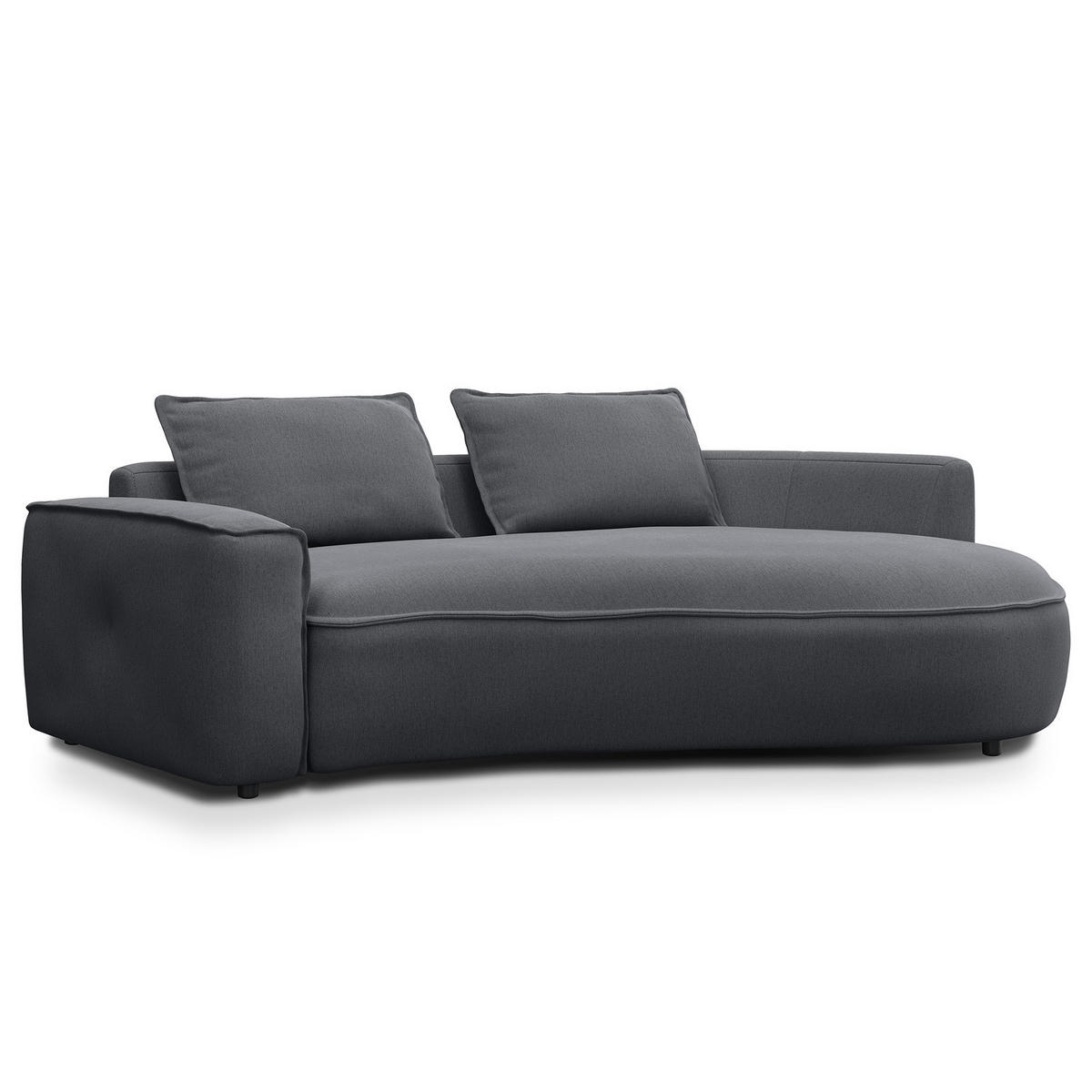 2,5-SITZER SOFA - Grau, Textil (217/82/156cm) - home24