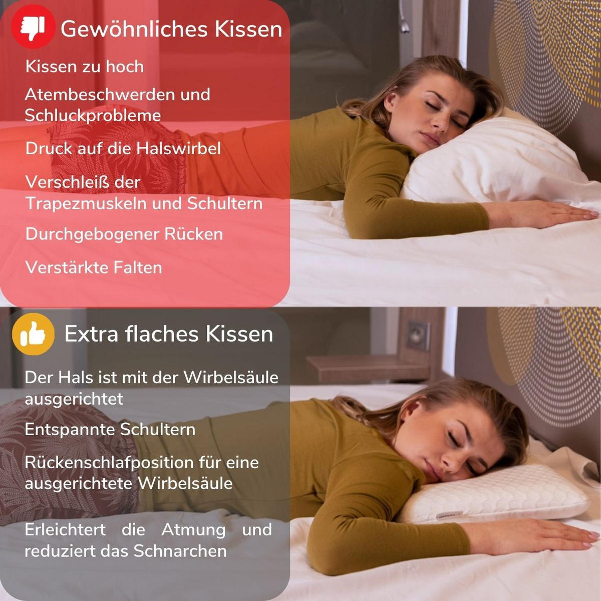 KISSEN, EXTRA FLACH FÜR BAUCHSCHLÄFER S 50/30 CM - Weiß, Textil (30/50cm) - INPHYSIO
