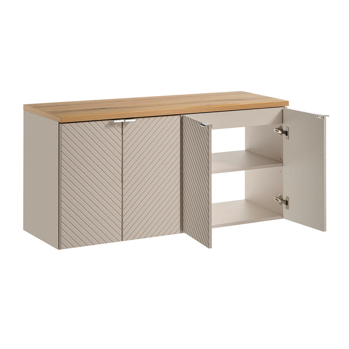 WASCHTISCHUNTERSCHRANK 120cm Manoa Kaschmir - Holz - Beige, Holzwerkstoff (120/59/40cm) - Petits-meubles