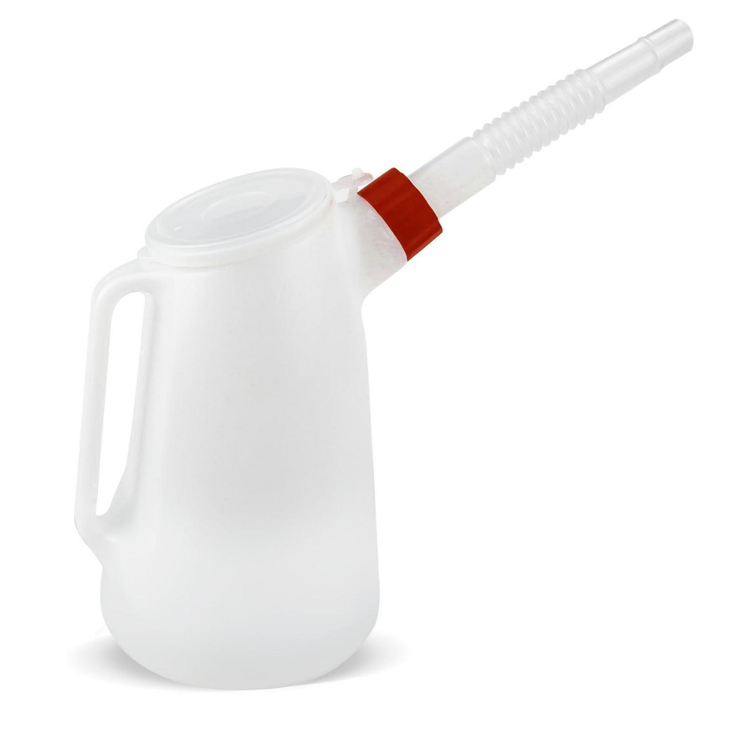 ÖLKANNE 1.2L mit flexiblem Ausgießer und Messskala - Weiß, Kunststoff (1.2L)