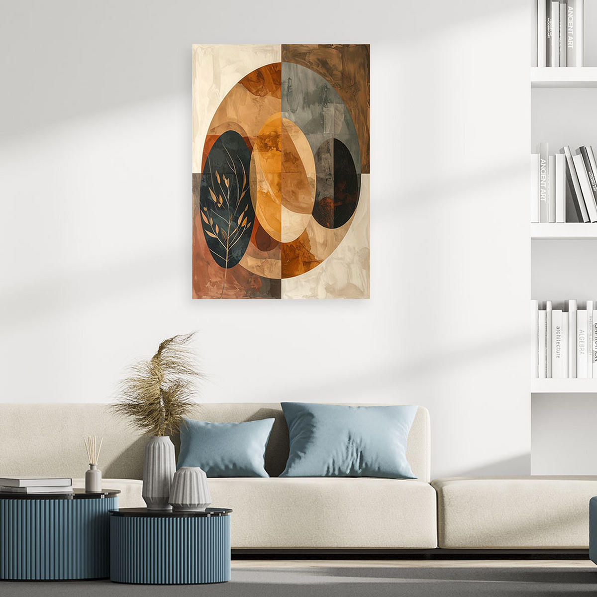 LEINWANDBILD Abstraktion 60x90cm - Beige, Textil (60/90cm) - Feeby