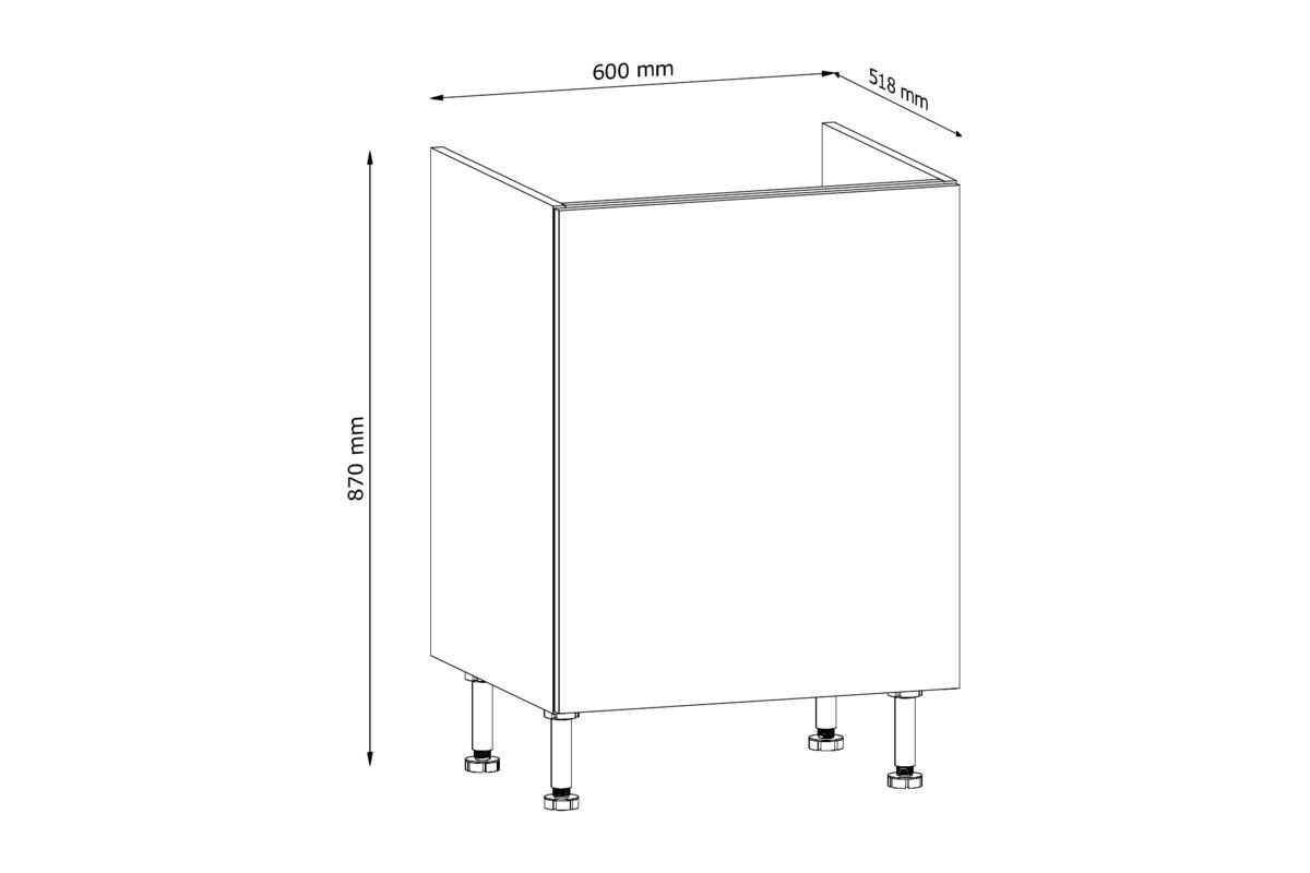 SPÜLENUNTERSCHRANK mit Sortiereinsatz D60ZS AX – Sorento Weiß Grün – Weiß / Grün - Weiß/Grün, Holzwerkstoff (60/87/52cm) - ROYAL24_MARKT