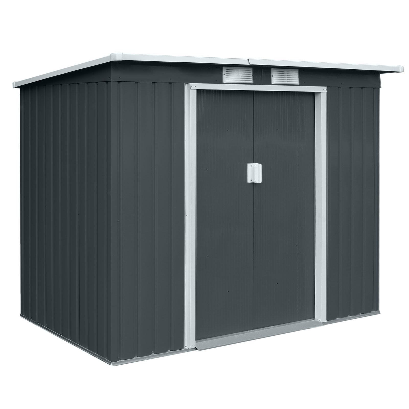GERÄTEHAUS P100 Metall Grau - Grau, Metall (130/173/213cm) - HATTORO