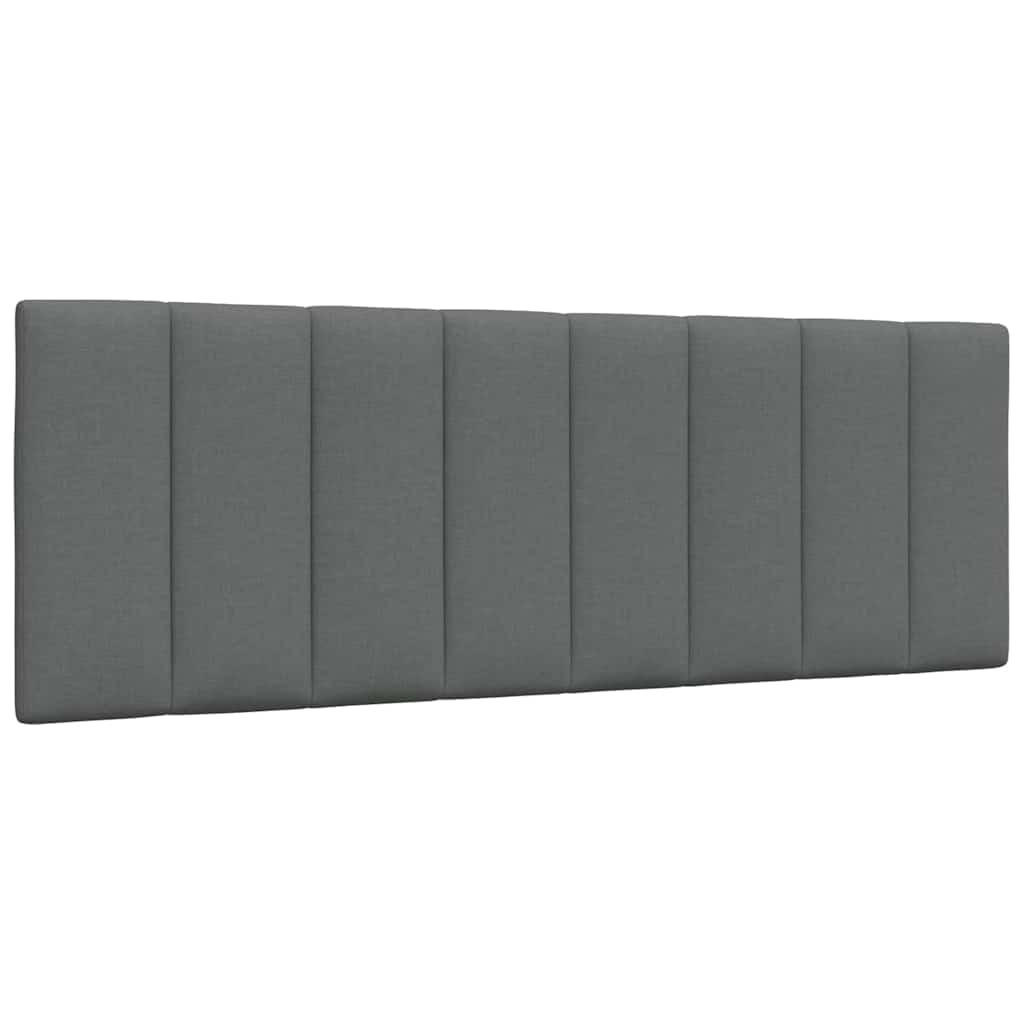 KOPFTEIL-KISSEN Dunkelgrau 140 Cm Stoff - Dunkelgrau, Textil - vidaXL