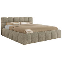 POLSTERBETT NIRA CLASSIC 160/200 - Dunkelbeige Strukture - ohne Matratze - Taupe, Textil (160/200cm) - MKS