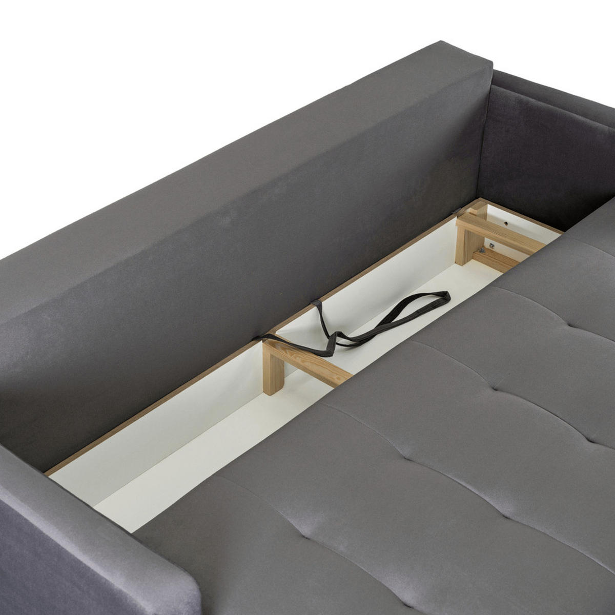 SCHLAFSOFA SEUL ausziehbar Zweisitzer Grau - Grau, Holz/Textil (214/98/102cm) - makarowski meble
