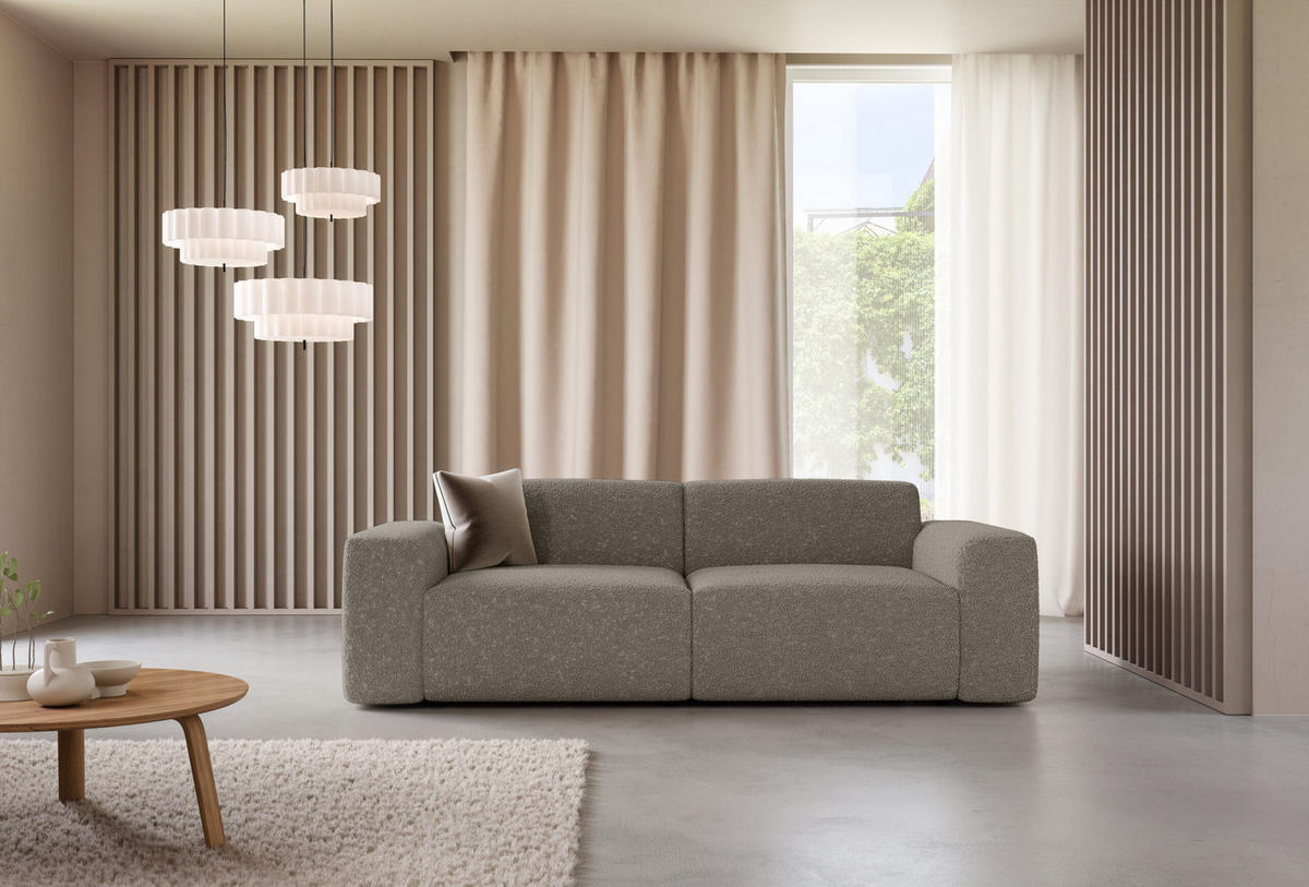 SOFA Modular Premium Grau - Schwarz/Grau, Holz/Holzwerkstoff (240/70/104cm) - Furnisell