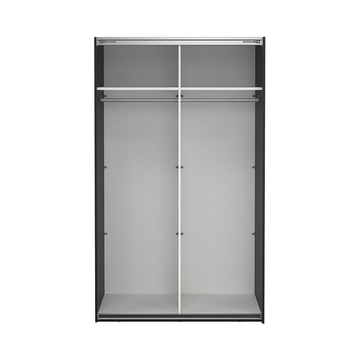 SCHIEBETÜRENSCHRANK, Como, Schwarz, Holzwerkstoff, 119 x 67 x 201 cm - Schwarz, Holzwerkstoff (119/201/67cm) - ebuy24