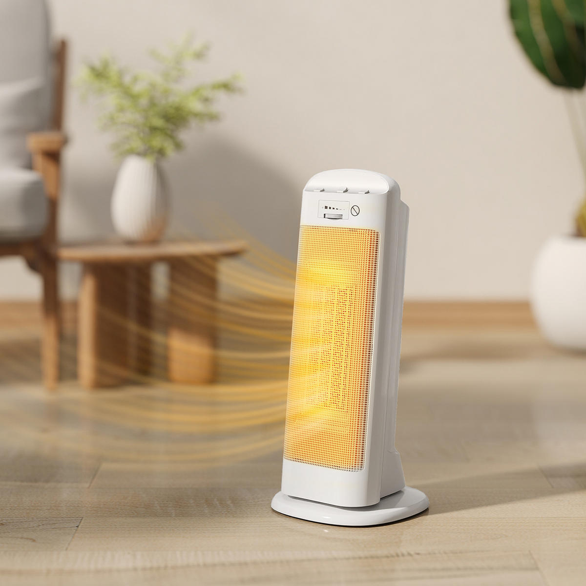 HEIZLÜFTER DE-17059 Keramik PTC 2000 W mit 4 Modi Weiß - Weiß, Kunststoff (20/49/20cm) - ComfortXL