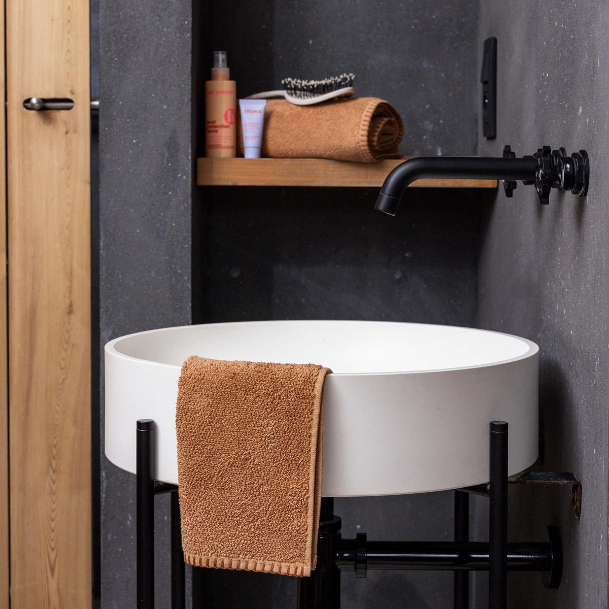 GÄSTETUCH Bora zimt 30 x 50 cm - Braun, Textil (30/50cm) - Vivaraise