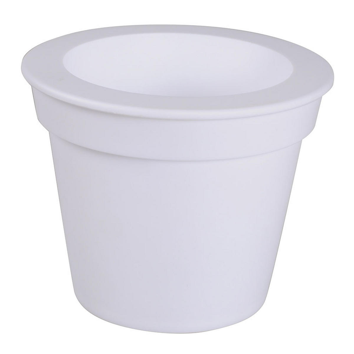 2X LED AUSSENLEUCHTE Blumentopf Weiß satiniert - Weiß, Kunststoff (17/17/19cm)