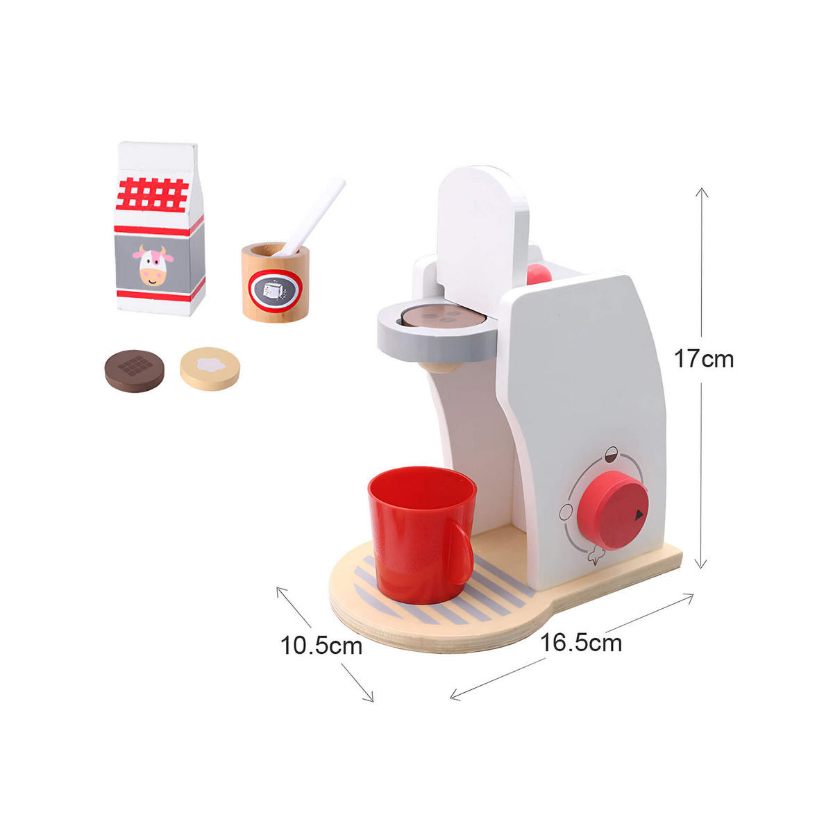 KINDERKÜCHENZUBEHÖR Kaffeemaschine - Multicolor, Holz (10.5/16.6/17cm)