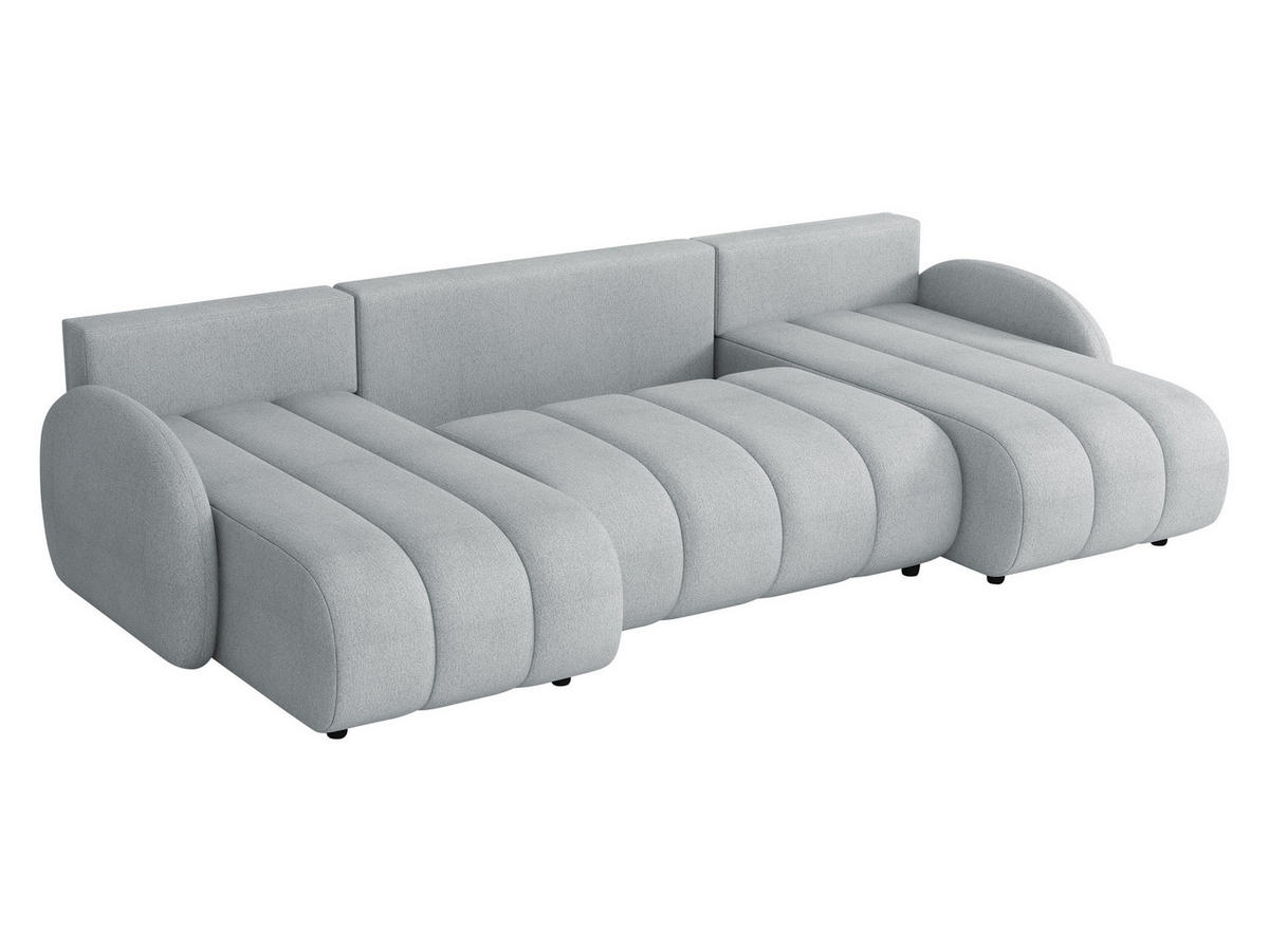 WOHNLANDSCHAFT Zara LC2rLC - Schwarz/Grau, Holz/Kunststoff (318/88/160cm) - MIRJAN24