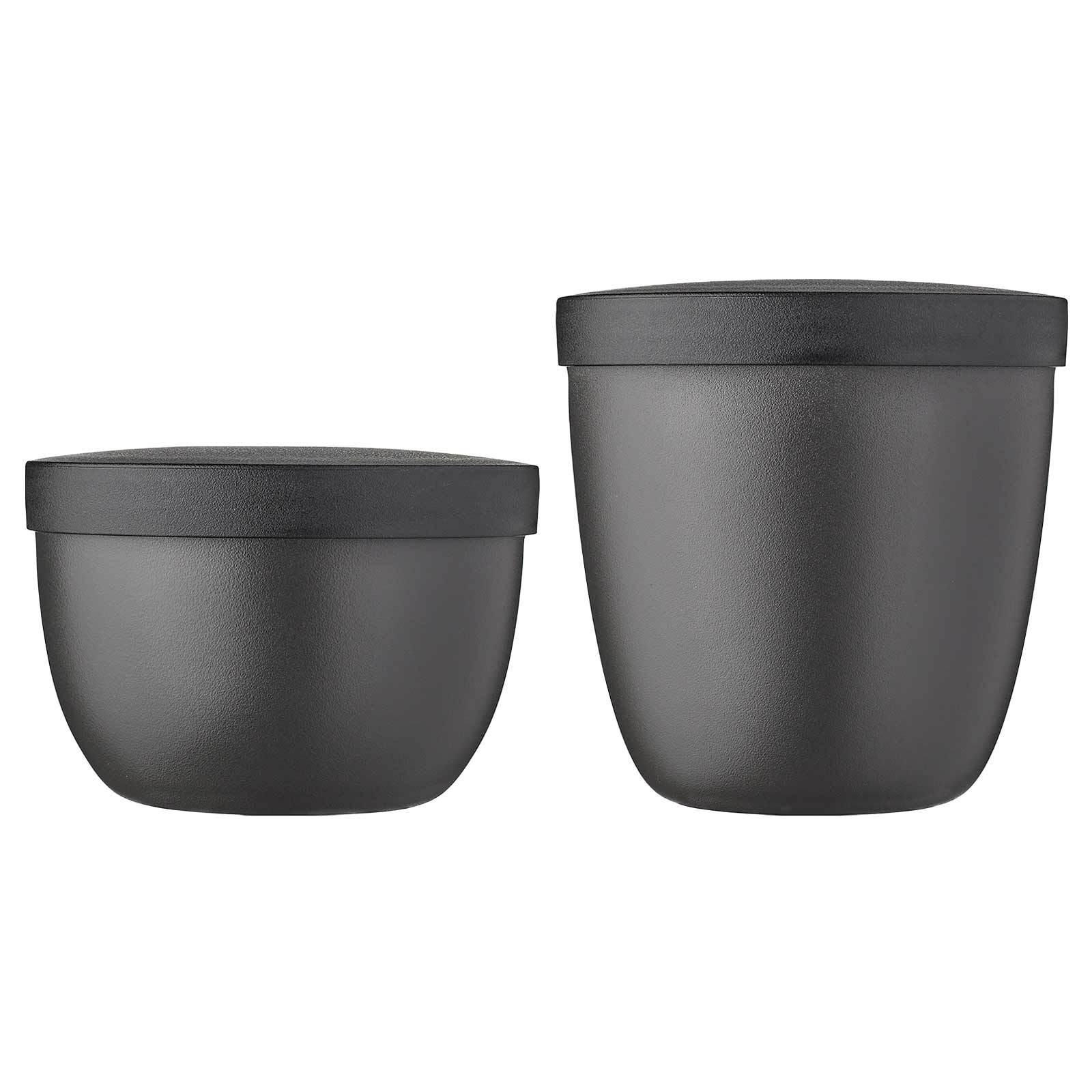 SNACKPOTS Ellipse Nordic Black 350 & 500 ml 2er Set - Schwarz, Kunststoff (1/1/1cm) - Mepal