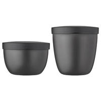 SNACKPOTS Ellipse Nordic Black 350 & 500 ml 2er Set - Schwarz, Kunststoff (1/1/1cm) - Mepal