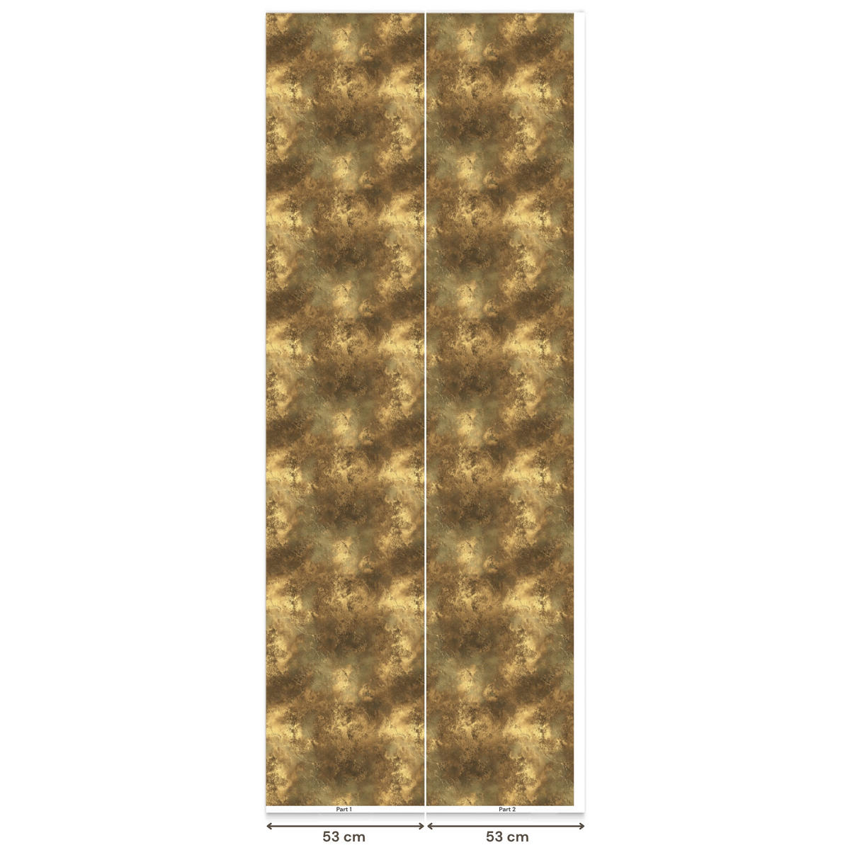 TAPETE - Antik - Metallic-Look - Gold - 100x260 cm - Messingfarben, Papier (100/260cm) - OnlyWow