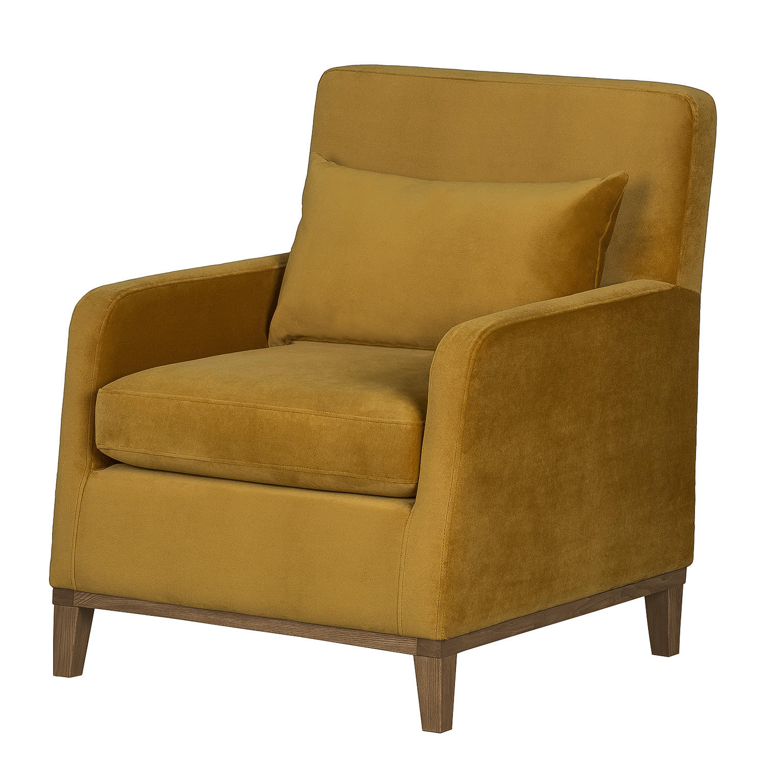 SESSEL - Gelb, Holz/Textil (70/88/84cm) - home24