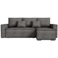 ECKSOFA Dexter mit Schlaffunktion Grau Cord - Dunkelgrau, Textil (238/141cm) - Bromarkt